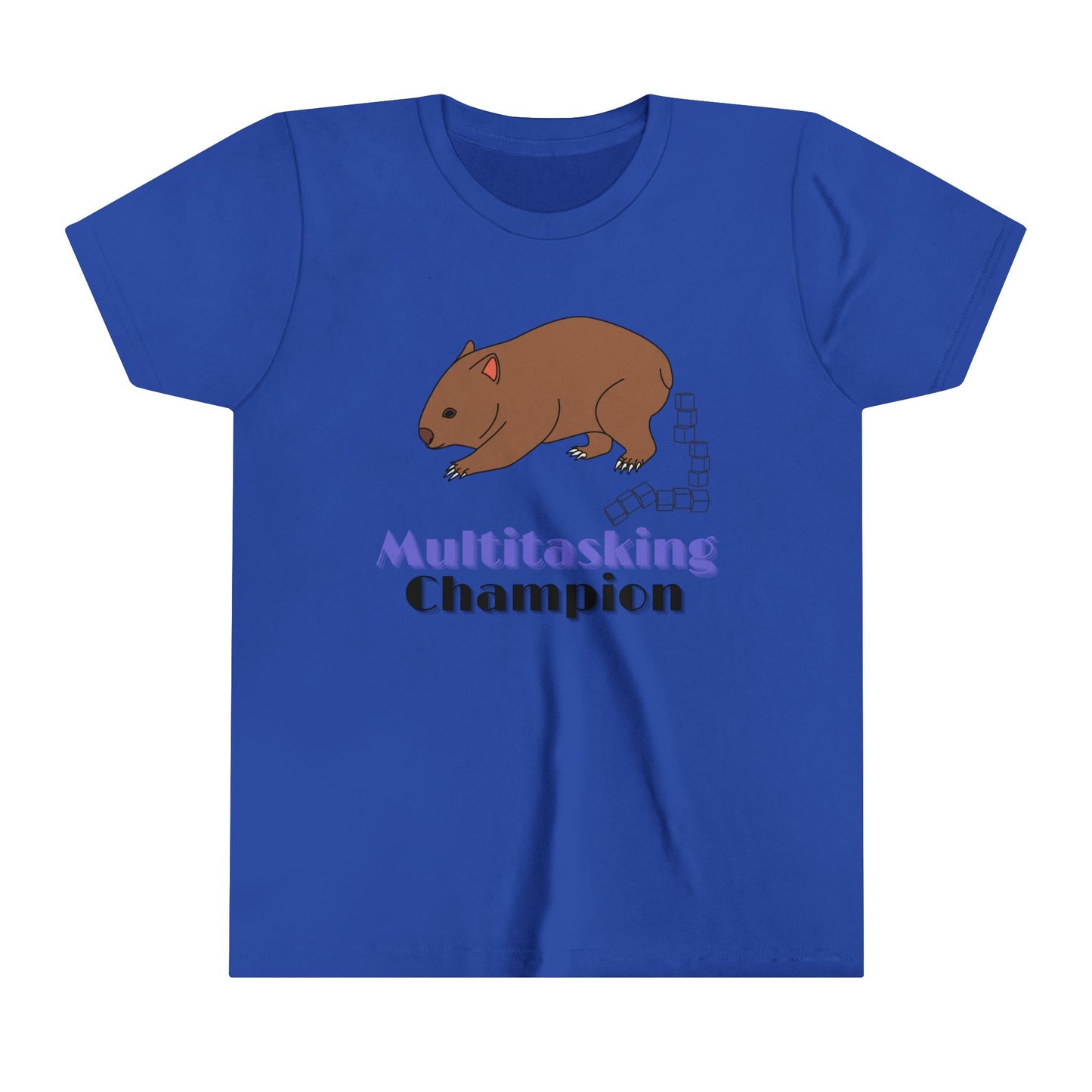 Youth T-Shirt - "Multi-tasking Champion Wombat"