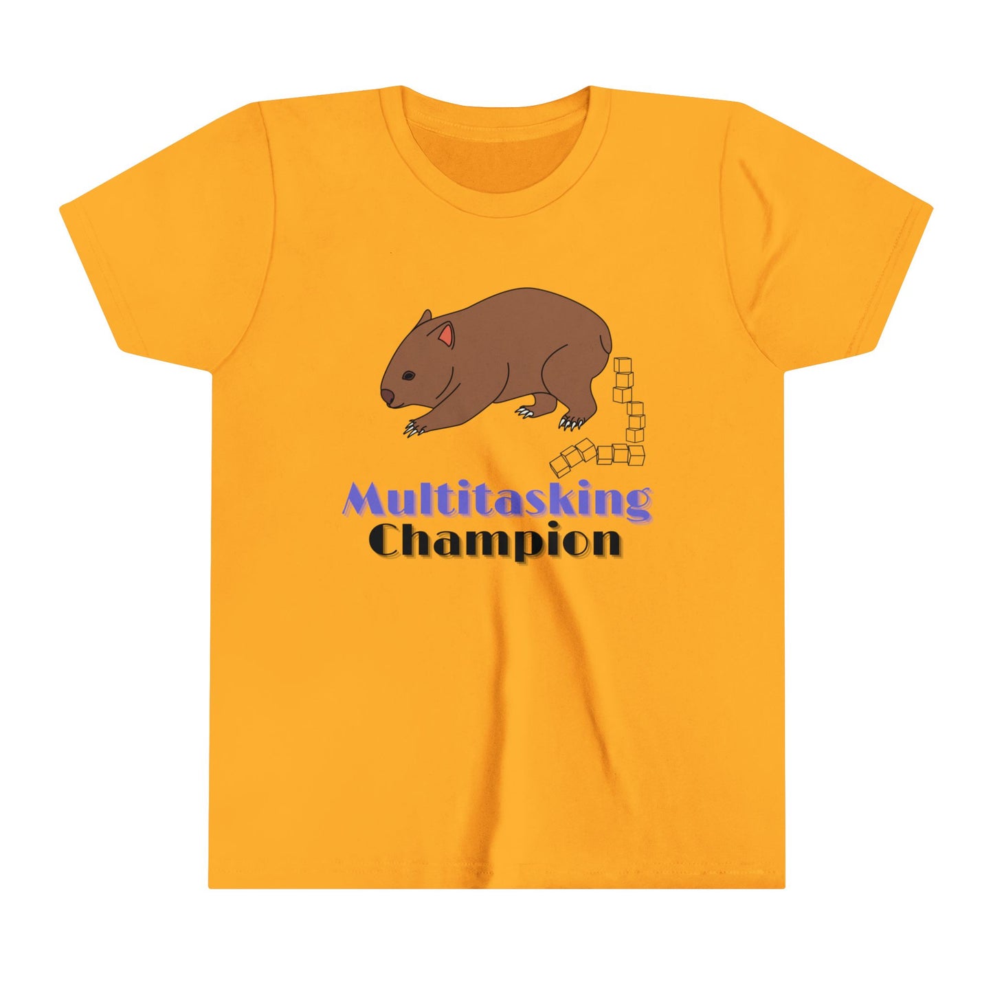 Youth T-Shirt - "Multi-tasking Champion Wombat"