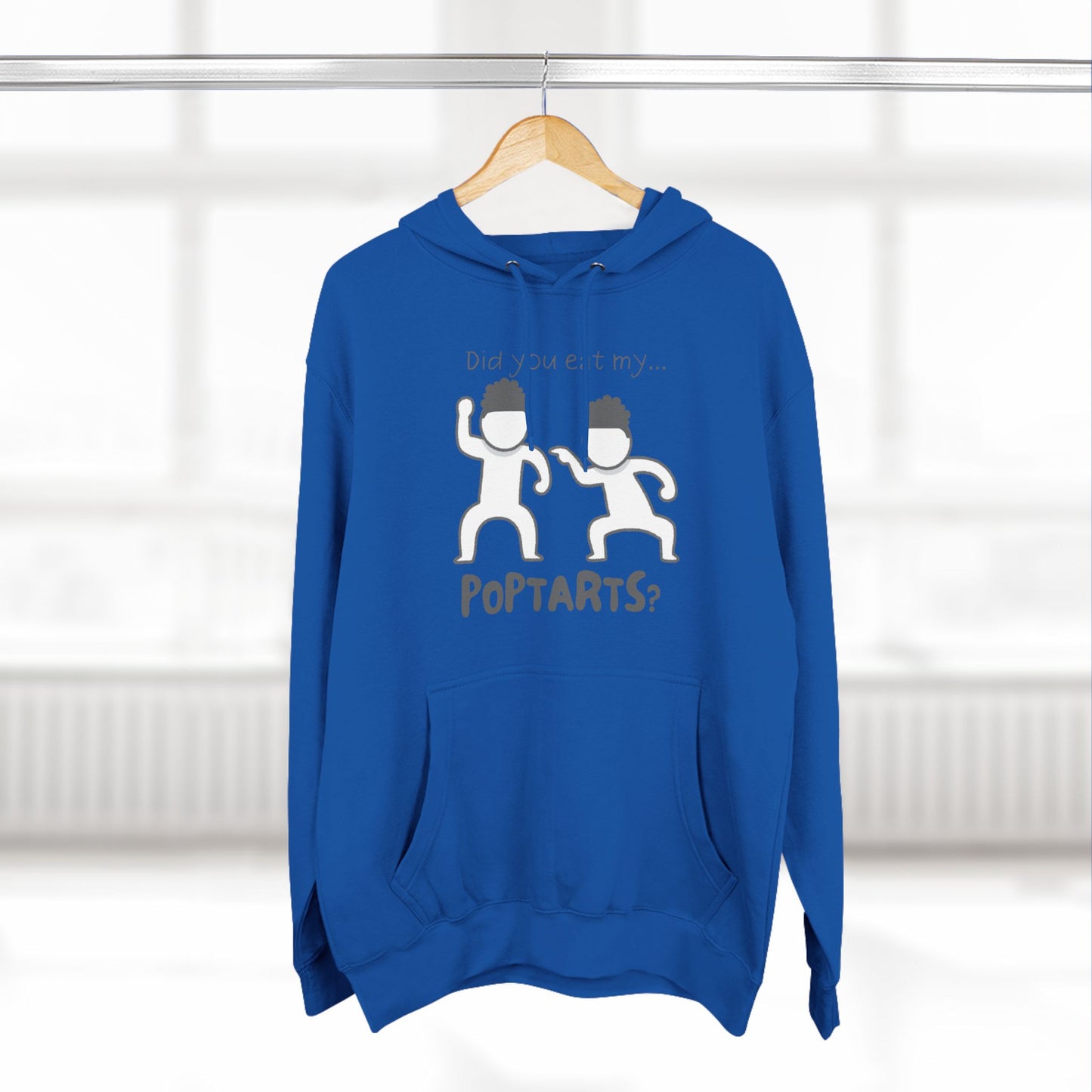 Adult Fleece Hoodie - "Did You Eat My Pop-Tarts?" – Funny Stick Figure Brothers Fighting Graphic Hoodie