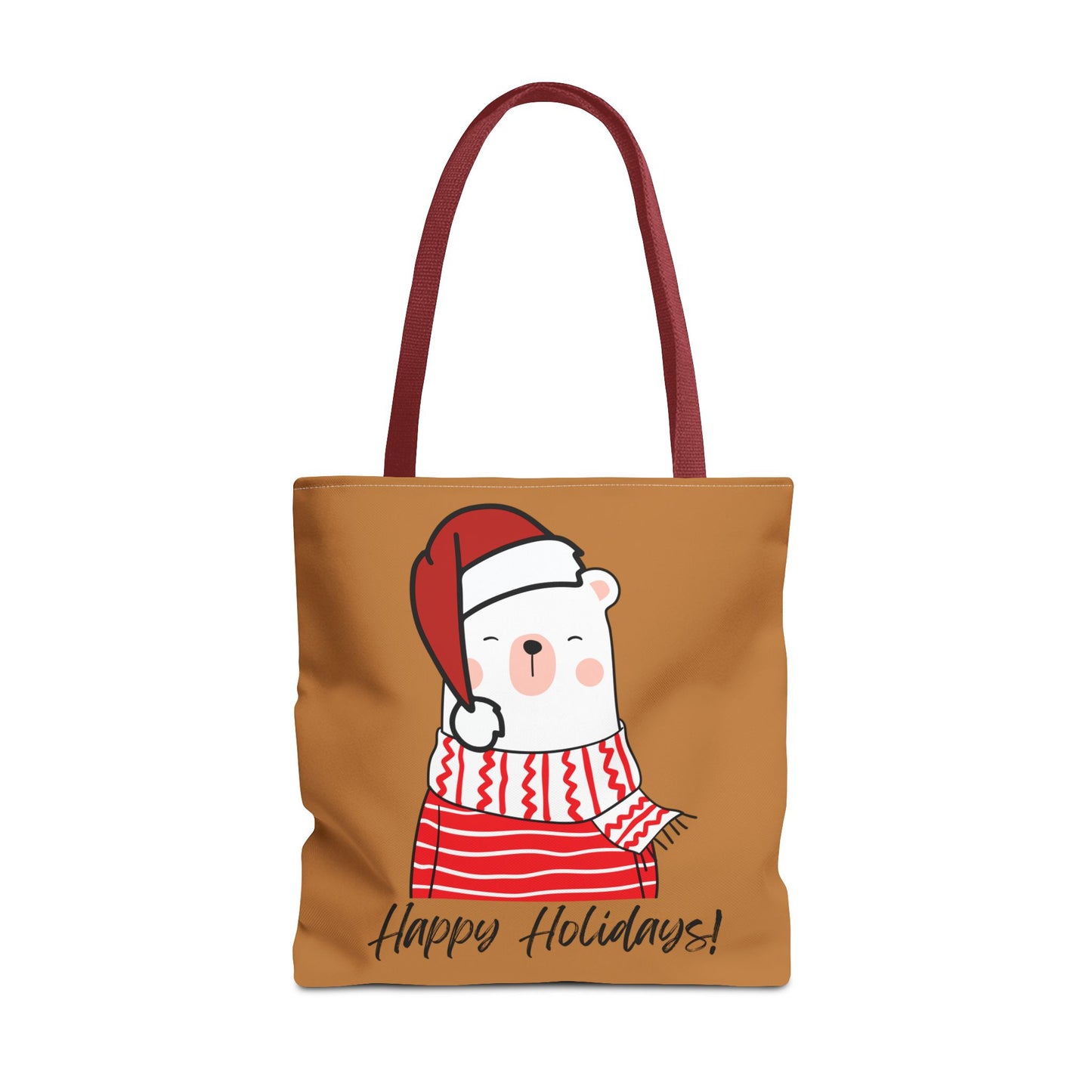 Tote Bag - "Happy Holiday" Polar Bear - Festive & Eco-Friendly Holiday Gift