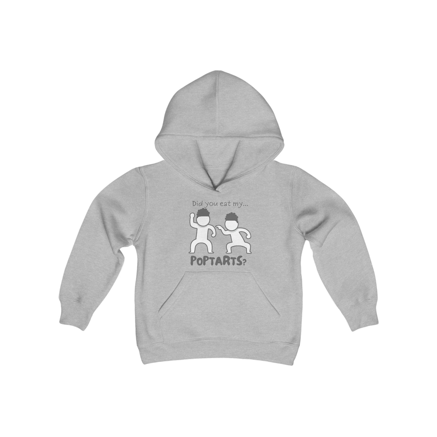 Youth Heavy Blend Hooded Sweatshirt - "Did You Eat My PopTarts?" - Funny Sibling Rivalry