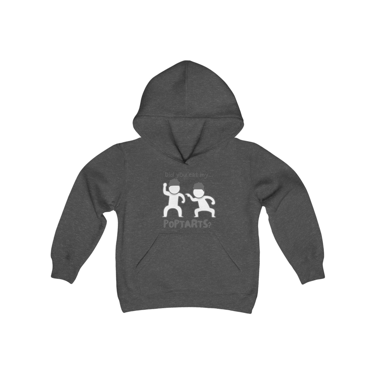 Youth Heavy Blend Hooded Sweatshirt - "Did You Eat My PopTarts?" - Funny Sibling Rivalry