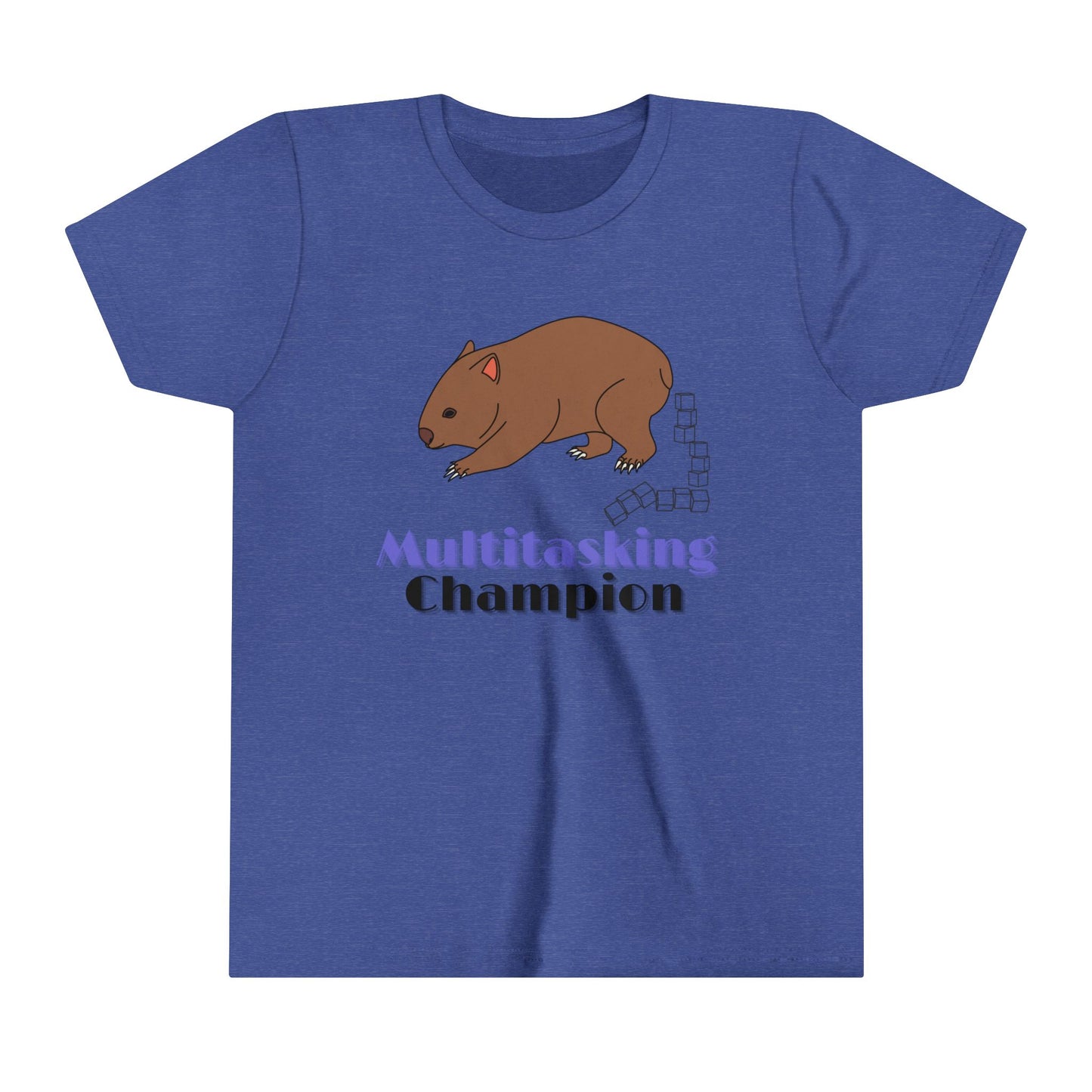 Youth T-Shirt - "Multi-tasking Champion Wombat"