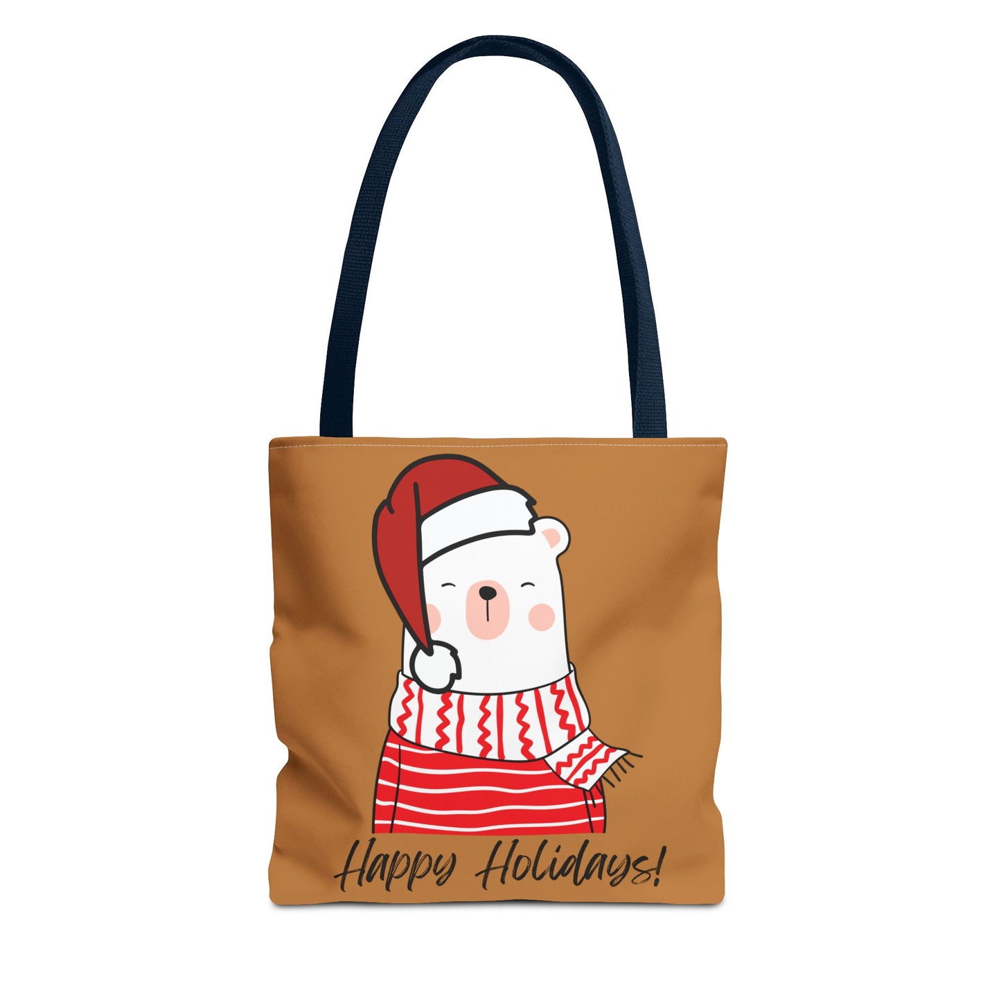 Tote Bag - "Happy Holiday" Polar Bear - Festive & Eco-Friendly Holiday Gift