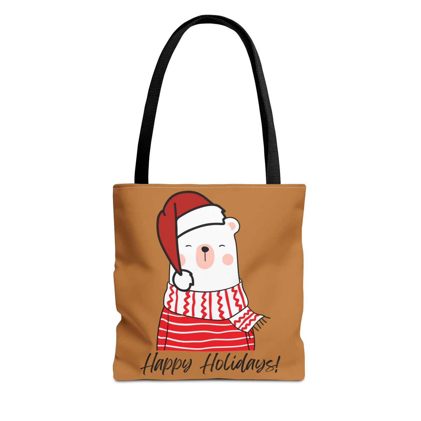 Tote Bag - "Happy Holiday" Polar Bear - Festive & Eco-Friendly Holiday Gift