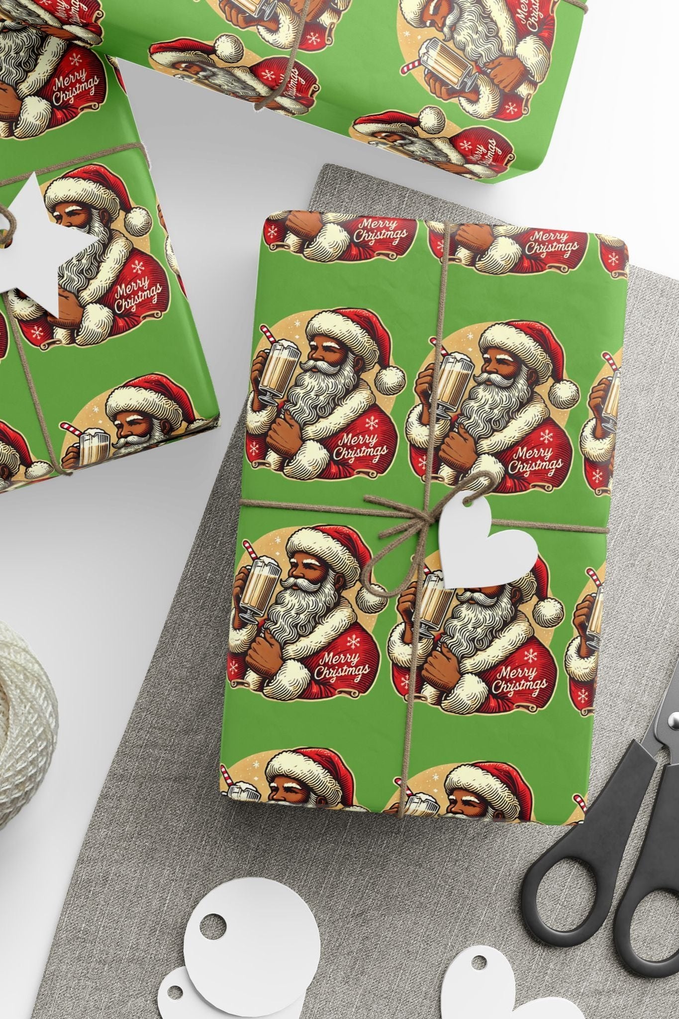 Ho-Ho-Hold My Eggnog!  Santa Christmas Wrapping Paper – Funny Holiday Cheer!