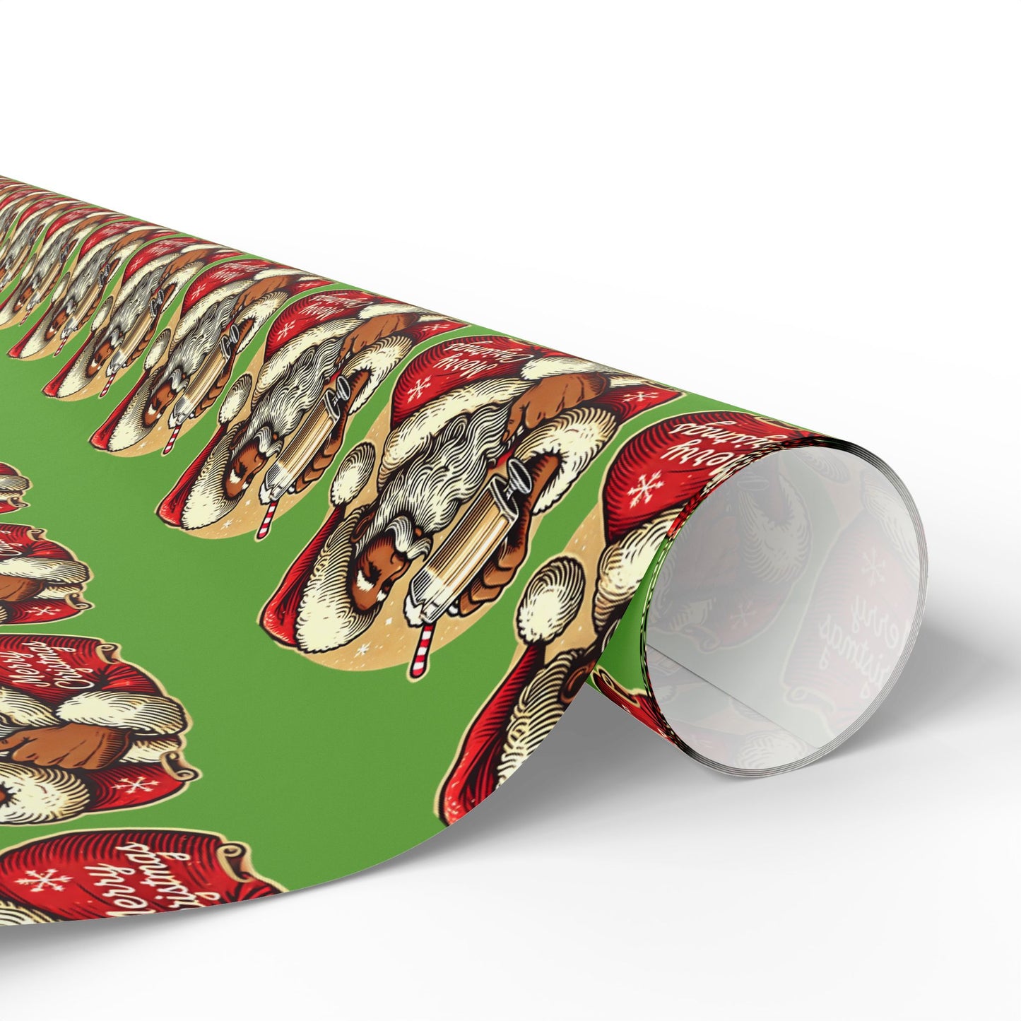 Ho-Ho-Hold My Eggnog!  Santa Christmas Wrapping Paper – Funny Holiday Cheer!