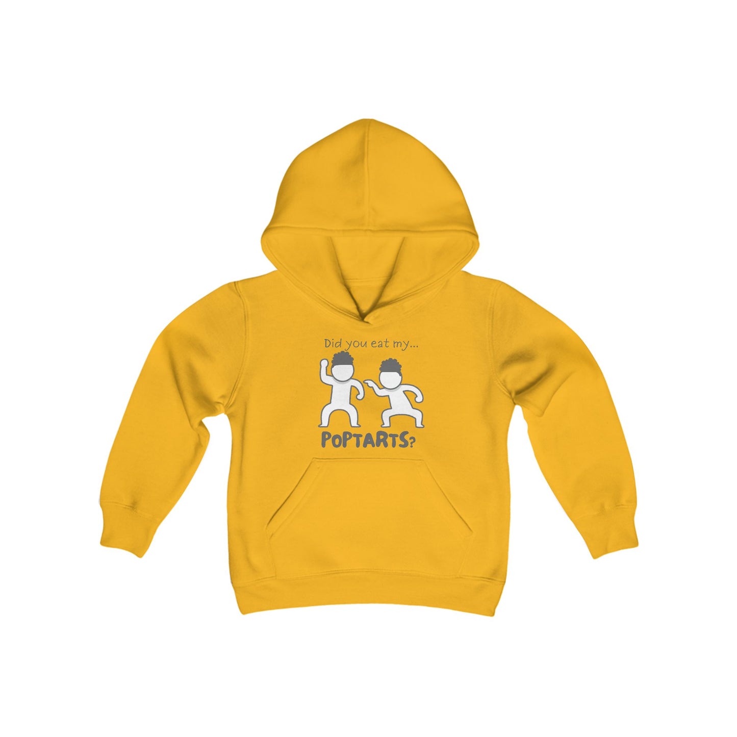 Youth Heavy Blend Hooded Sweatshirt - "Did You Eat My PopTarts?" - Funny Sibling Rivalry