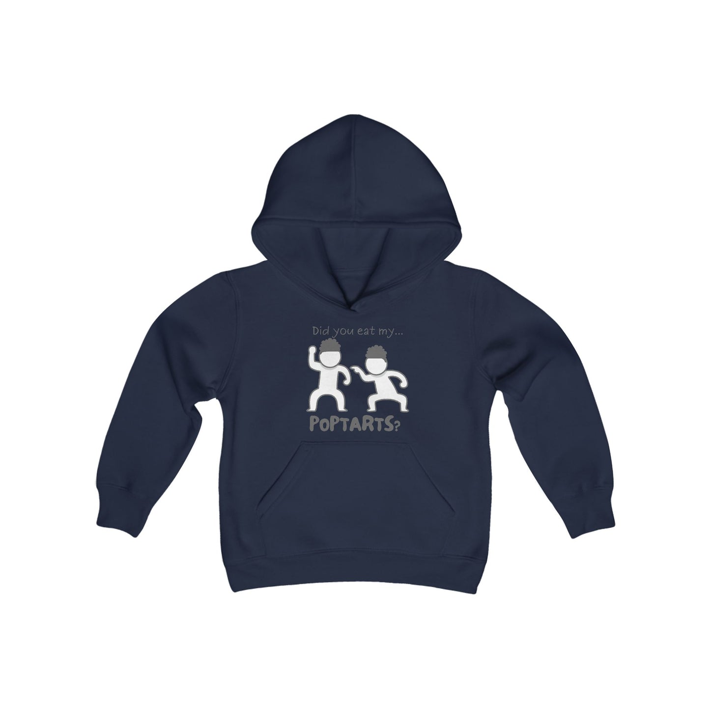 Youth Heavy Blend Hooded Sweatshirt - "Did You Eat My PopTarts?" - Funny Sibling Rivalry