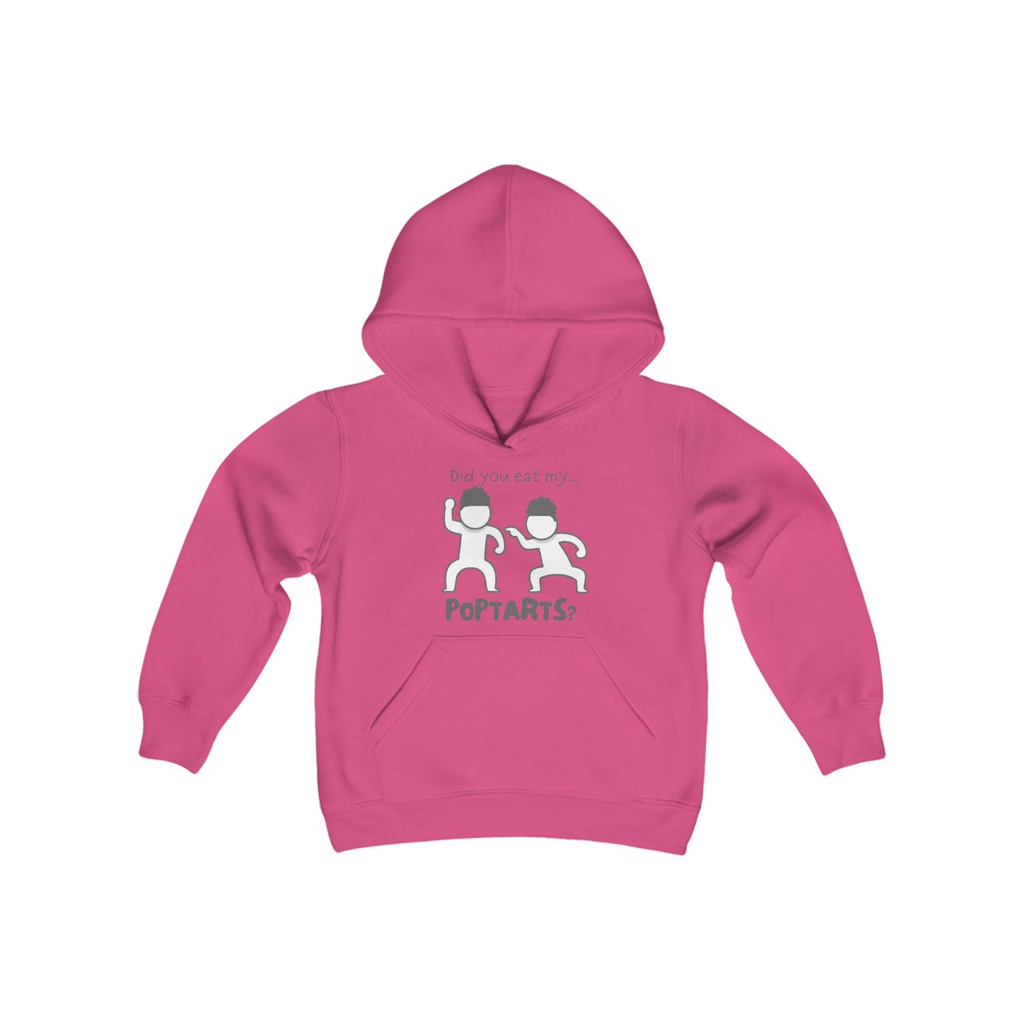 Youth Heavy Blend Hooded Sweatshirt - "Did You Eat My PopTarts?" - Funny Sibling Rivalry