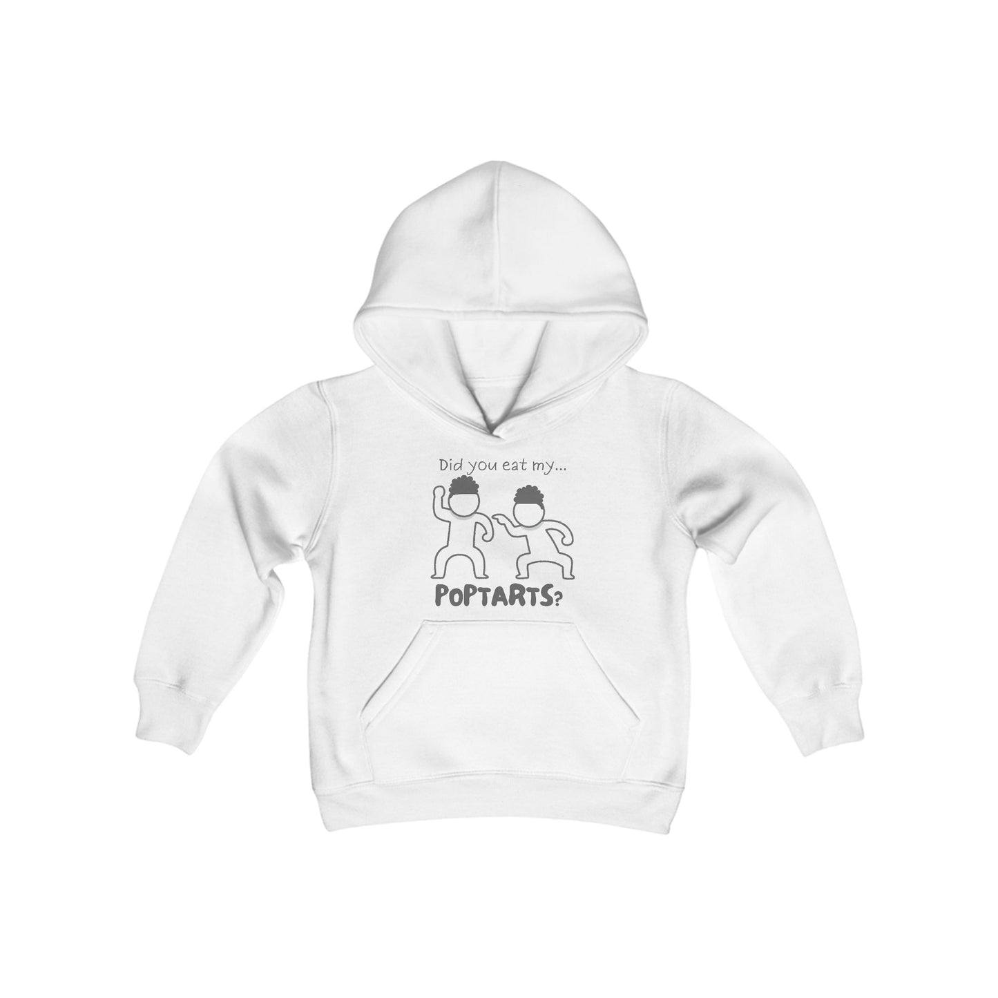 Youth Heavy Blend Hooded Sweatshirt - "Did You Eat My PopTarts?" - Funny Sibling Rivalry