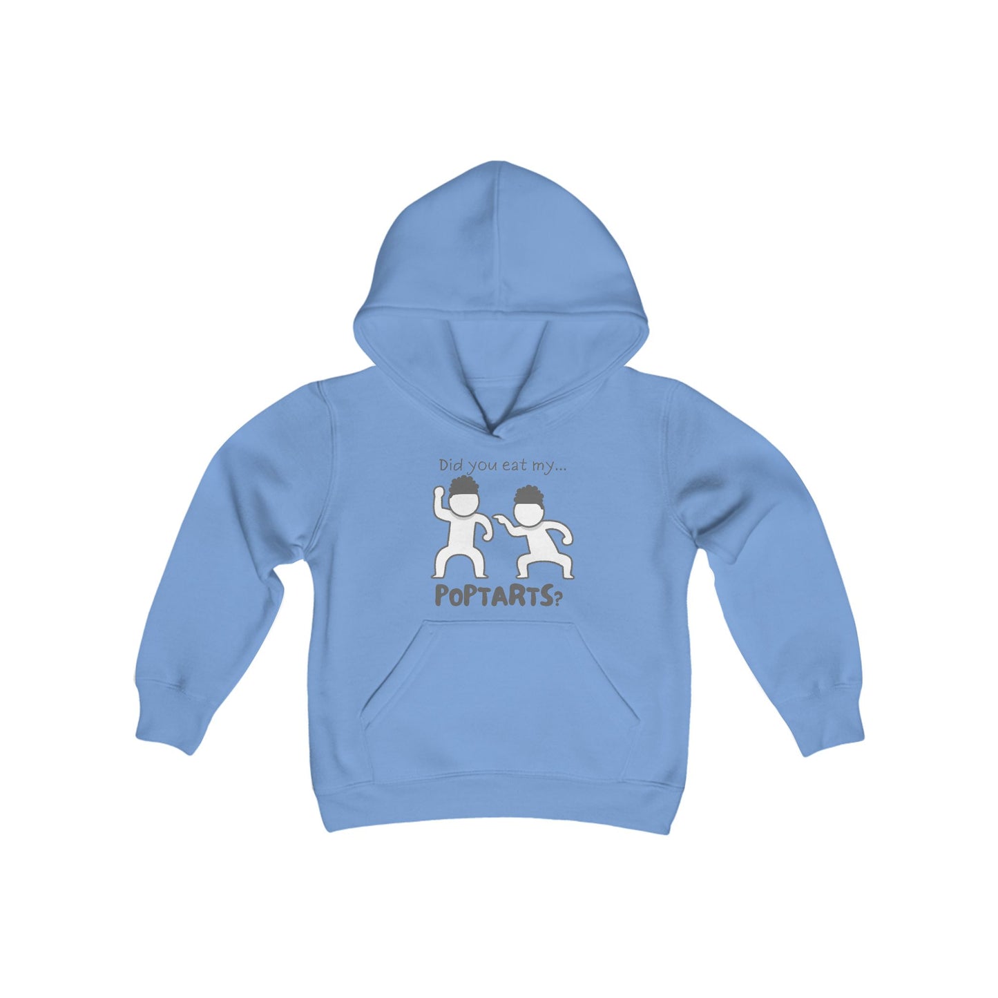 Youth Heavy Blend Hooded Sweatshirt - "Did You Eat My PopTarts?" - Funny Sibling Rivalry