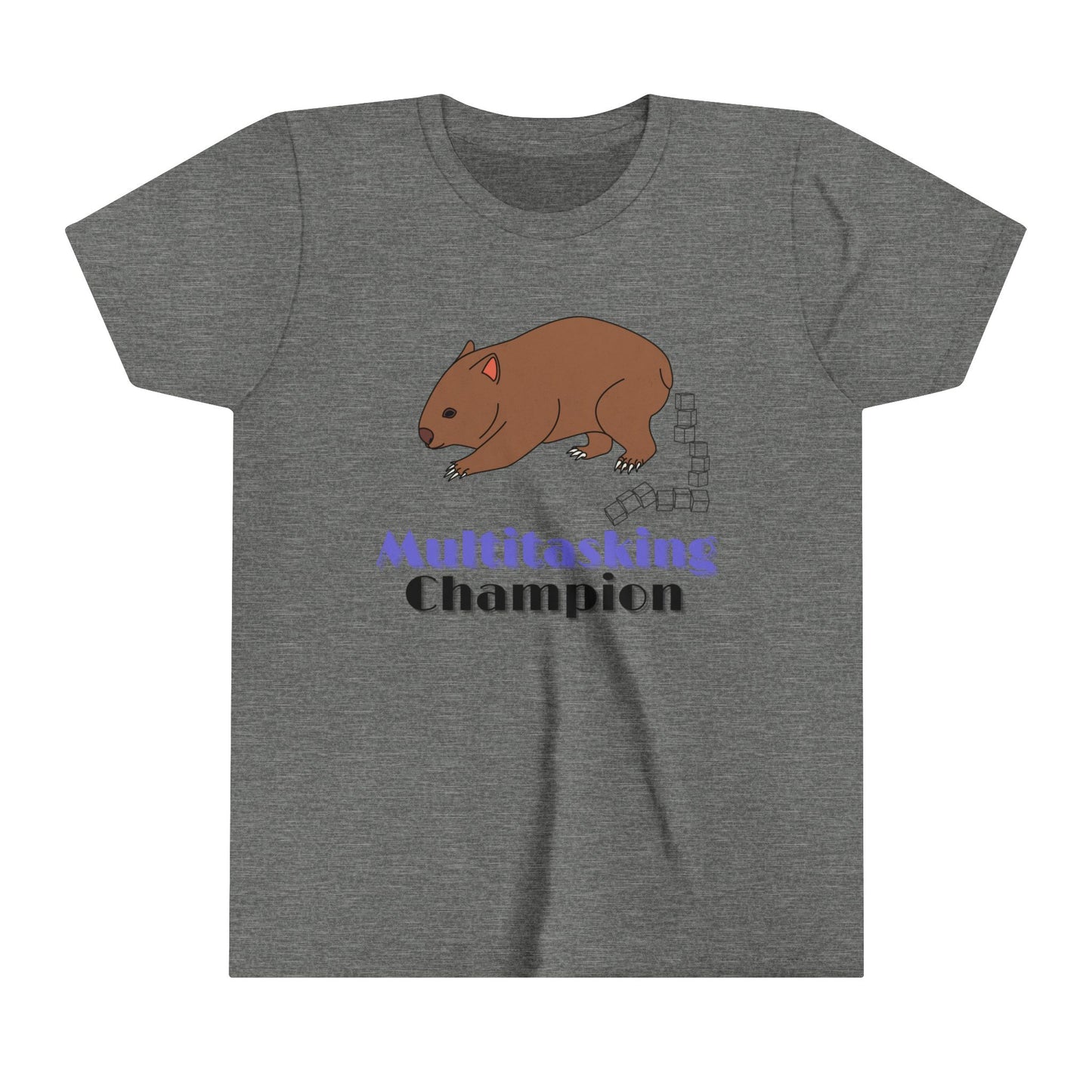 Youth T-Shirt - "Multi-tasking Champion Wombat"