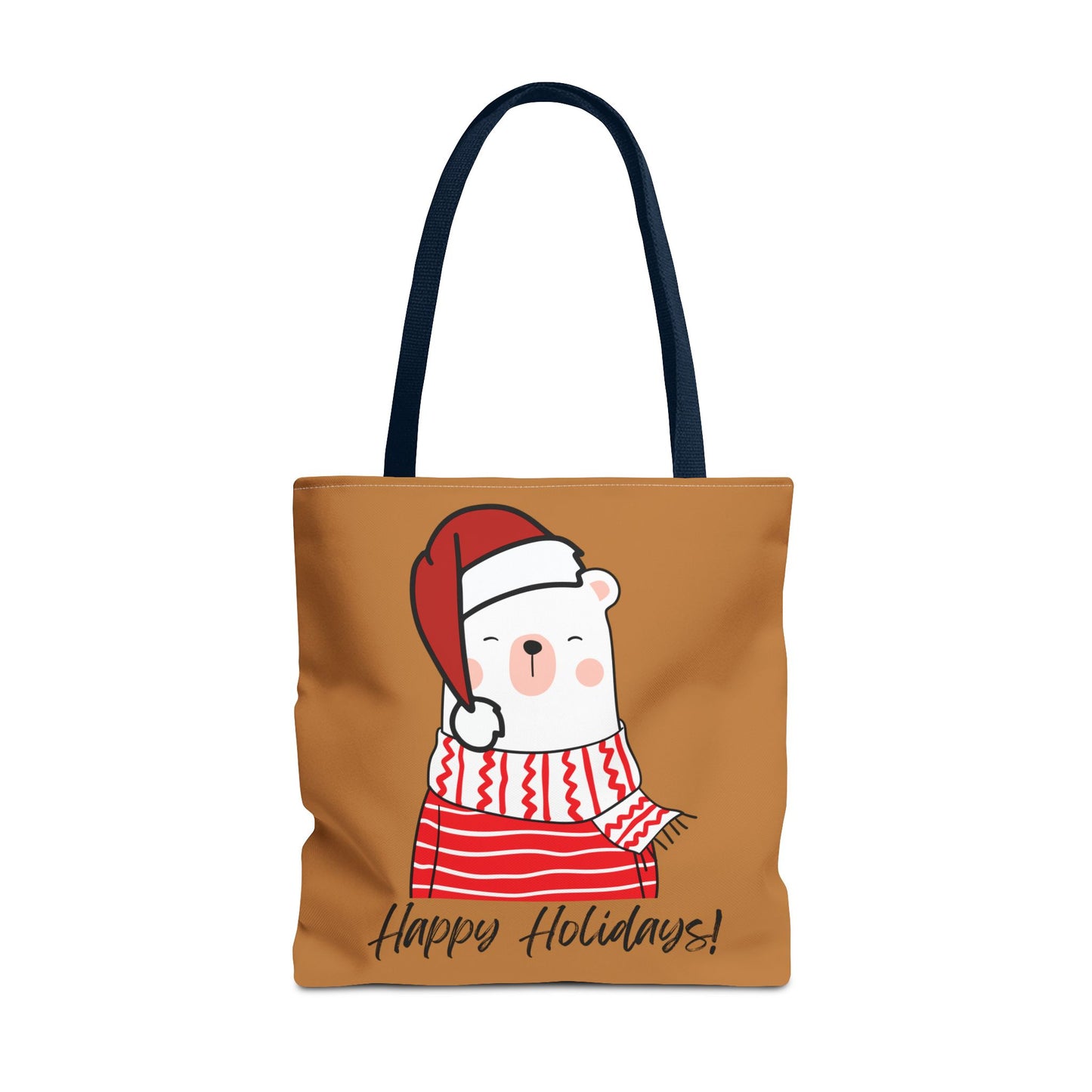 Tote Bag - "Happy Holiday" Polar Bear - Festive & Eco-Friendly Holiday Gift