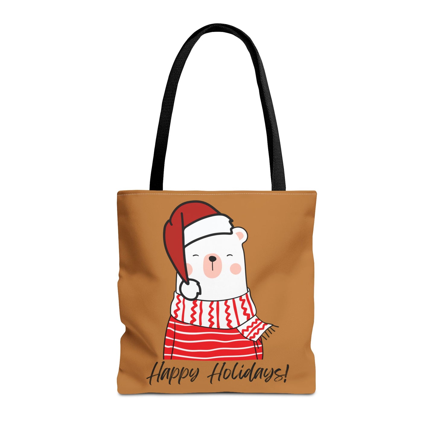 Tote Bag - "Happy Holiday" Polar Bear - Festive & Eco-Friendly Holiday Gift