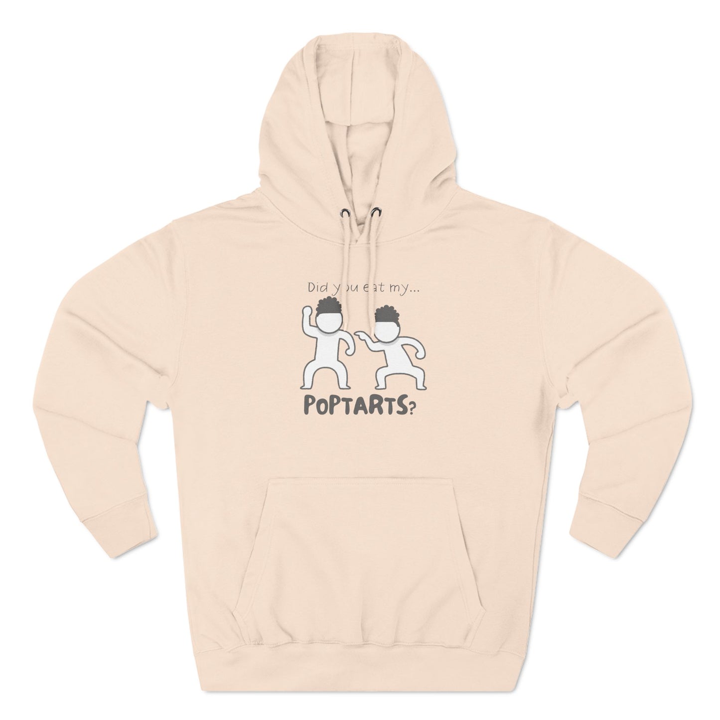 Adult Fleece Hoodie - "Did You Eat My Pop-Tarts?" – Funny Stick Figure Brothers Fighting Graphic Hoodie