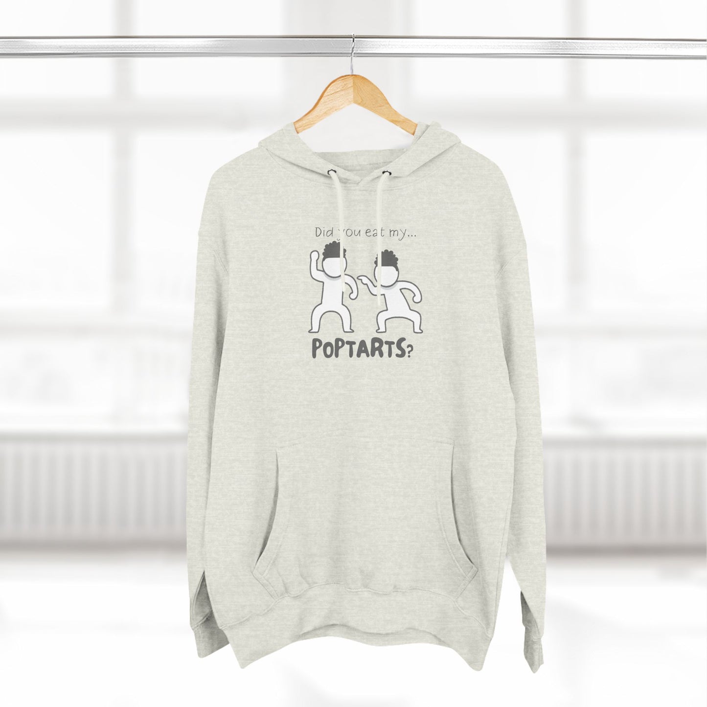 Adult Fleece Hoodie - "Did You Eat My Pop-Tarts?" – Funny Stick Figure Brothers Fighting Graphic Hoodie