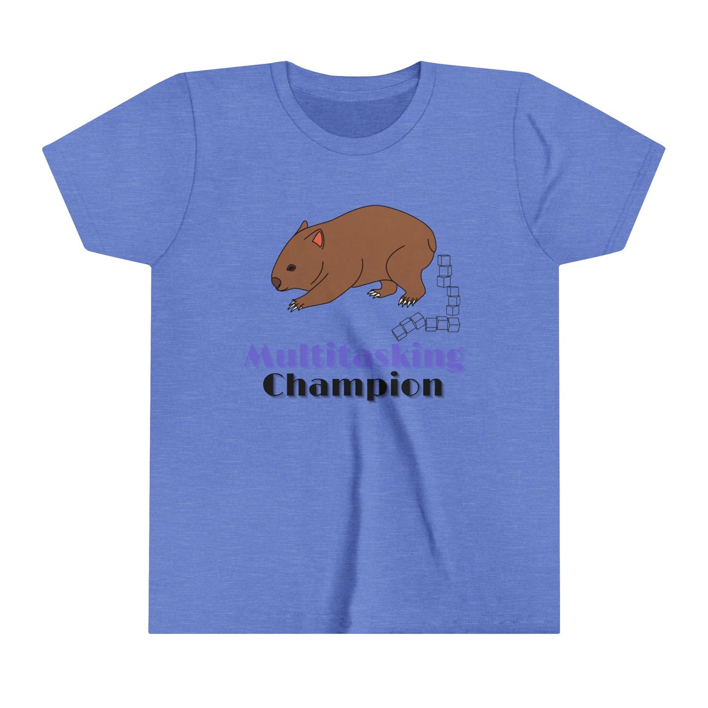 Youth T-Shirt - "Multi-tasking Champion Wombat"