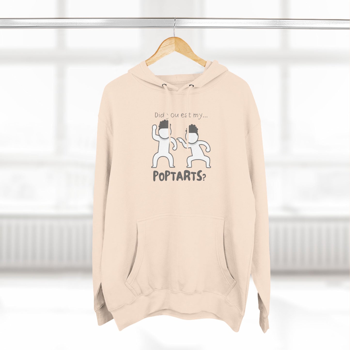 Adult Fleece Hoodie - "Did You Eat My Pop-Tarts?" – Funny Stick Figure Brothers Fighting Graphic Hoodie