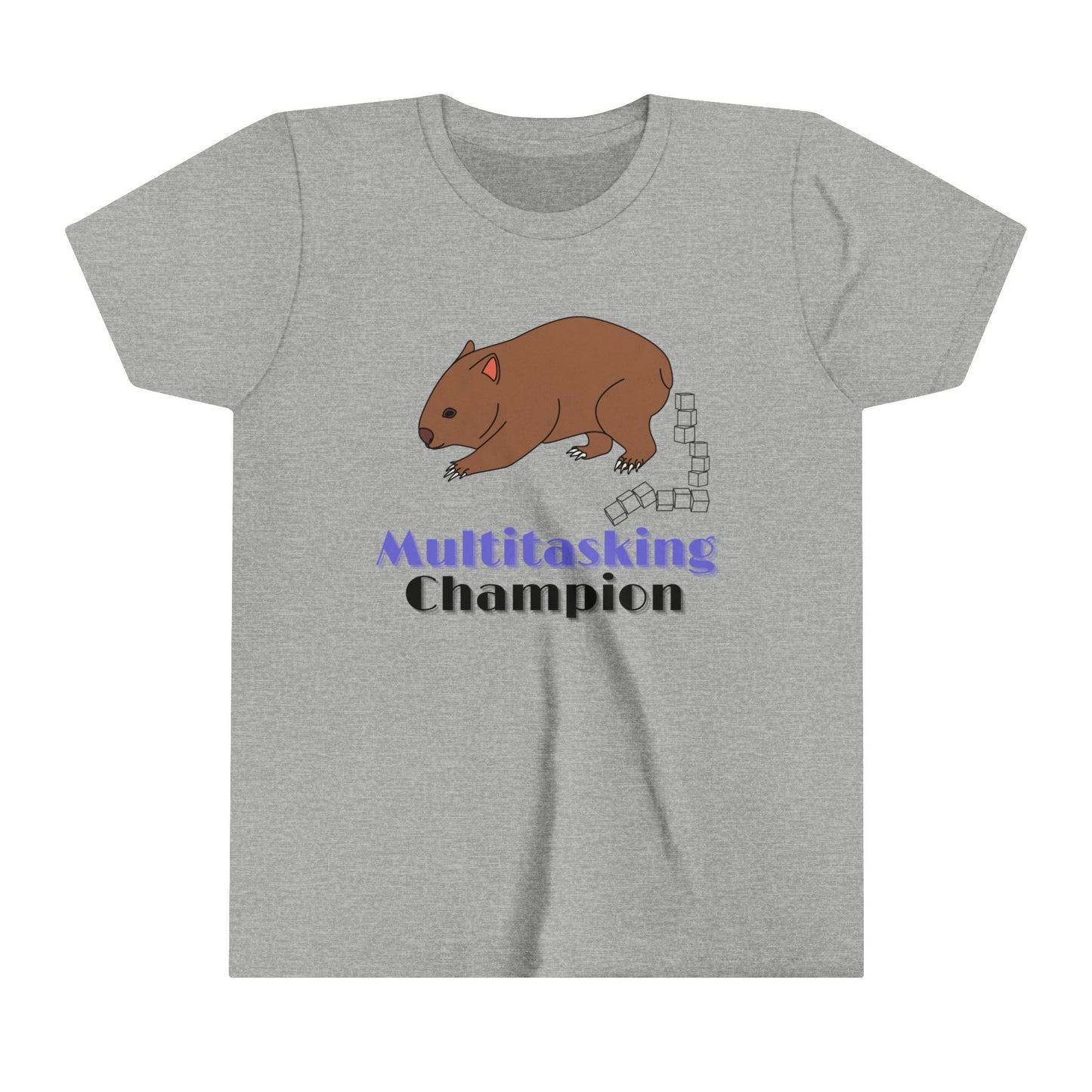 Youth T-Shirt - "Multi-tasking Champion Wombat"