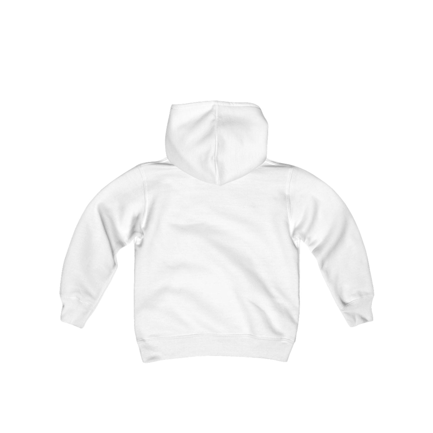 Youth Heavy Blend Hooded Sweatshirt -"DIBS On The Hot Cocoa" - Gingerbread Cocoa Cravings Edition