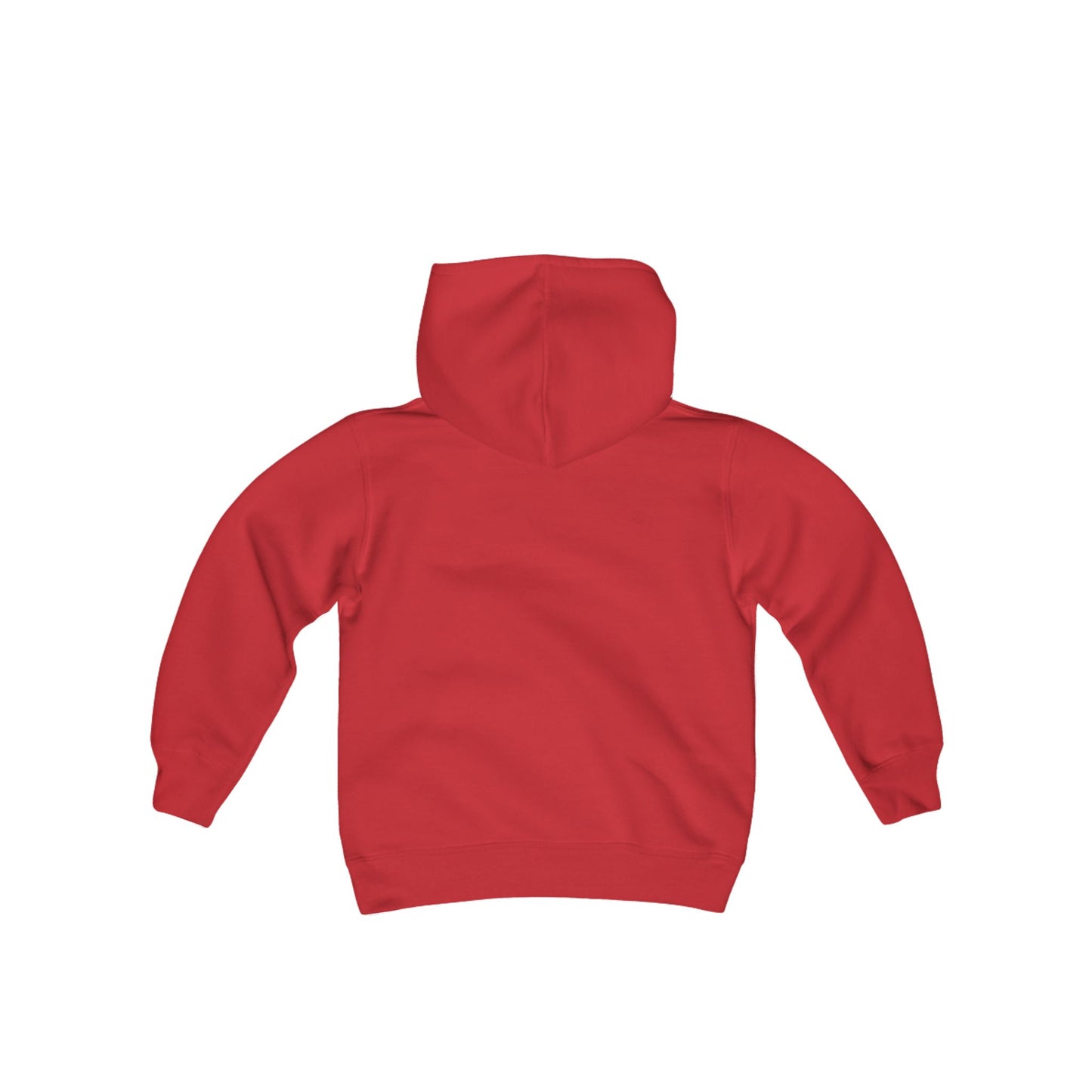 Youth Heavy Blend Hooded Sweatshirt -"DIBS On The Hot Cocoa" - Gingerbread Cocoa Cravings Edition