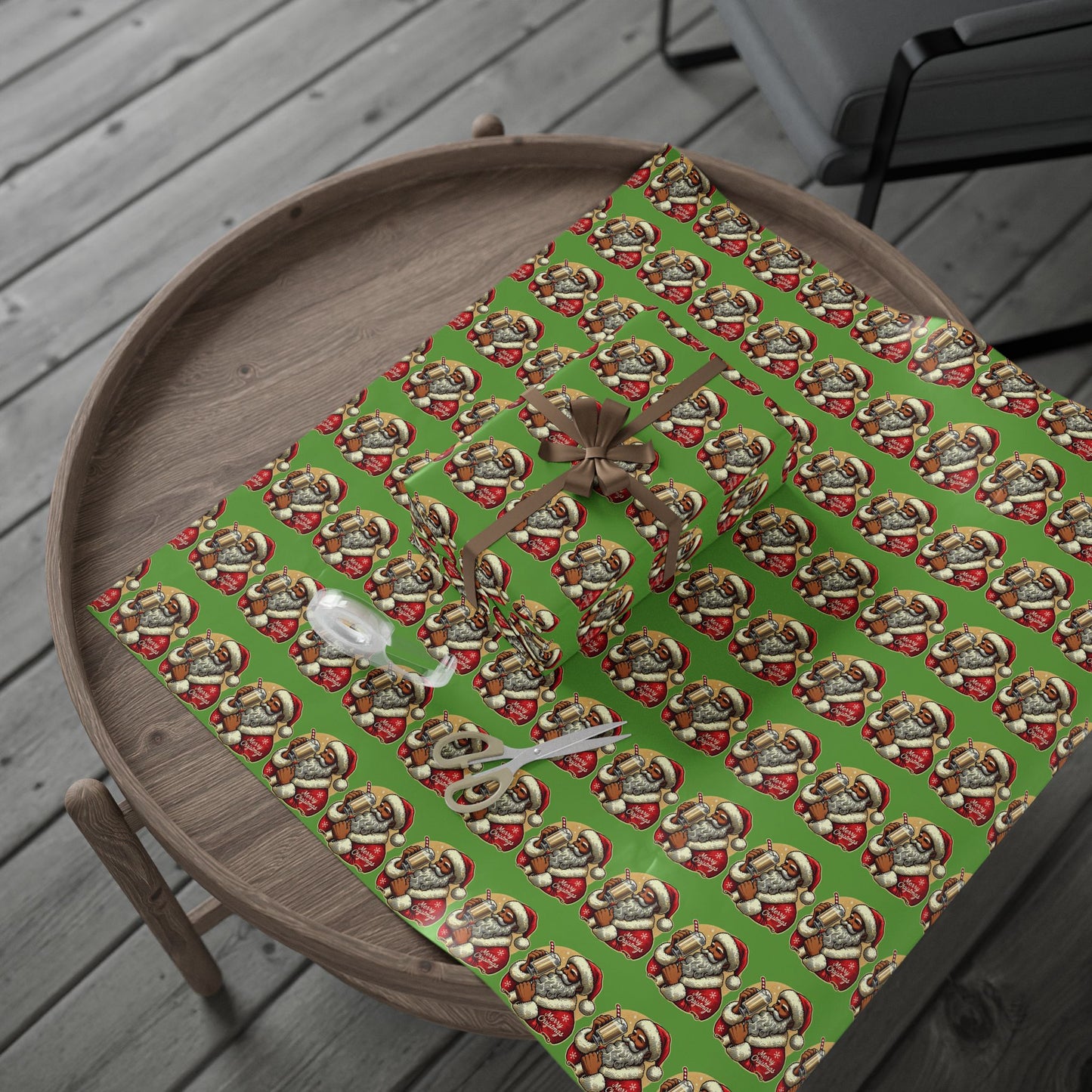 Ho-Ho-Hold My Eggnog!  Santa Christmas Wrapping Paper – Funny Holiday Cheer!