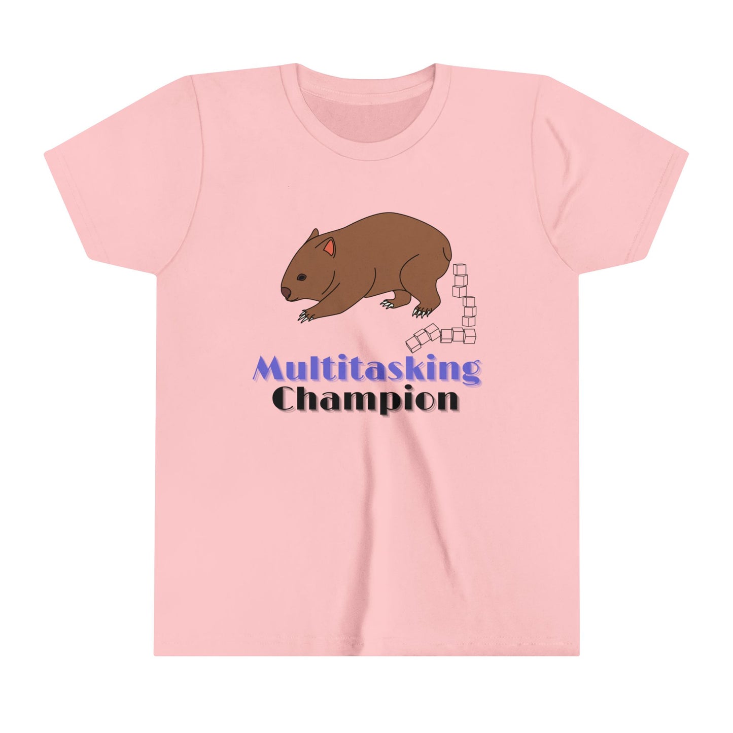 Youth T-Shirt - "Multi-tasking Champion Wombat"