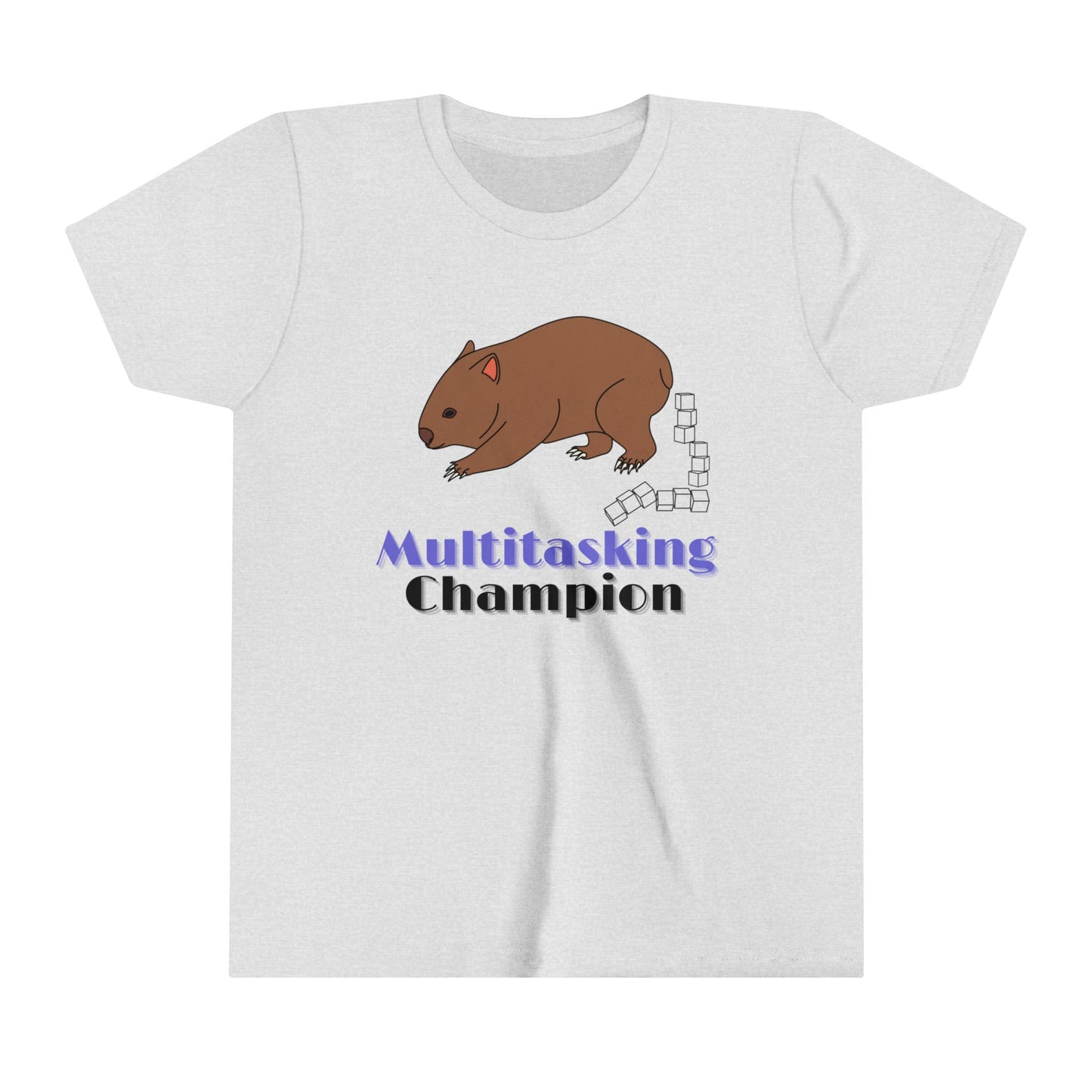 Youth T-Shirt - "Multi-tasking Champion Wombat"