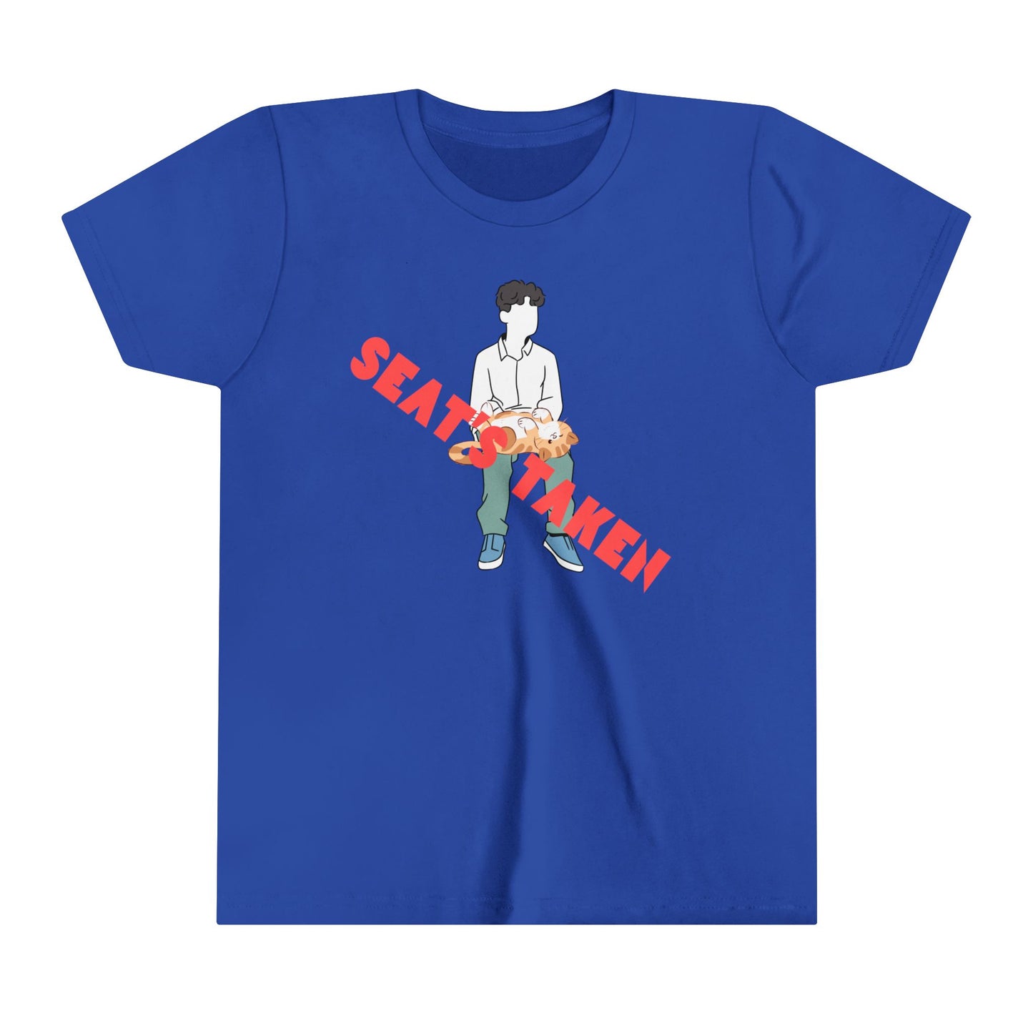 Youth T-Shirt - "Seat's Taken" - Upside Down Cat