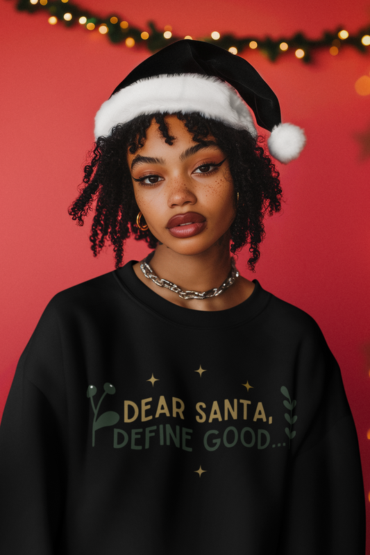 Adult Heavy Blend™ Crewneck Sweatshirt - "Dear Santa - Define Good"